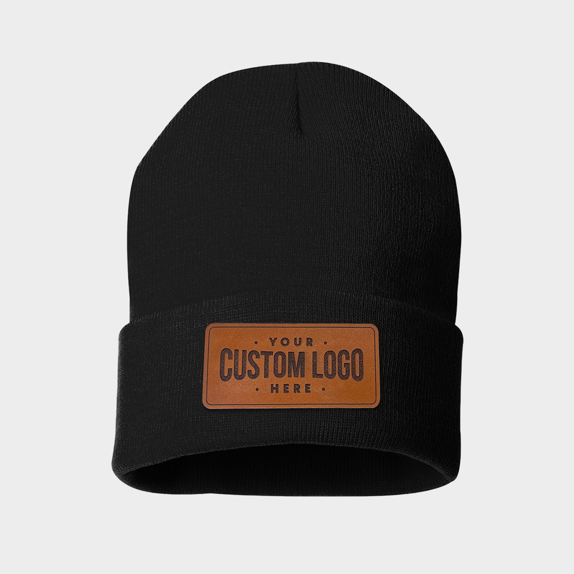 Custom Leather Patch Beanie SP12 - Sportsman