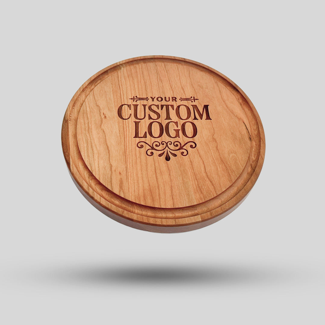 9 x 12 Oval Walnut Cutting Board with Laser Engraved Names and