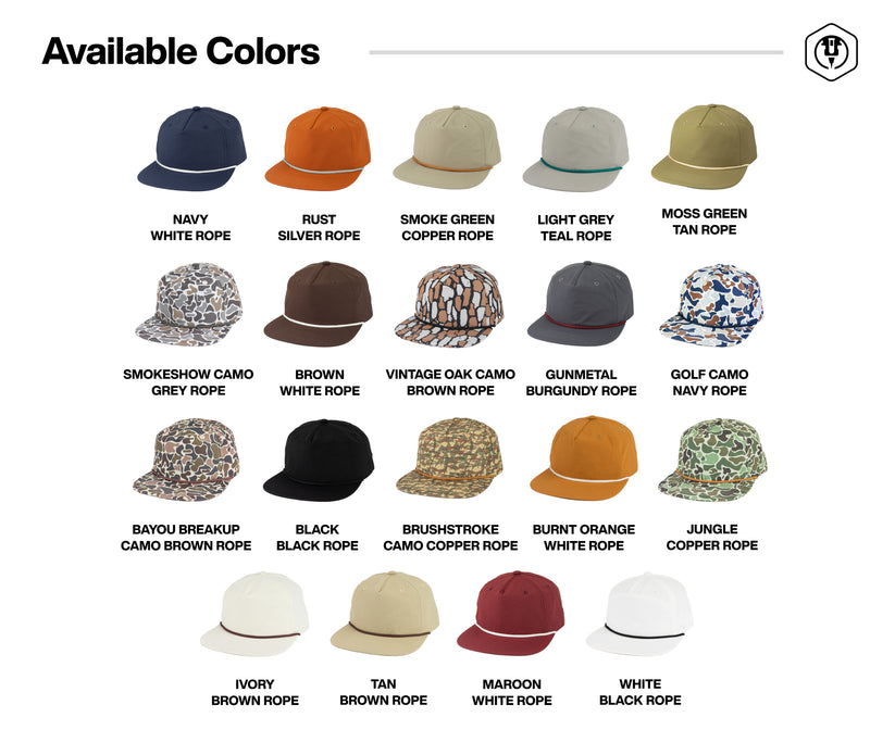 Custom Leather Patch Rope Hat