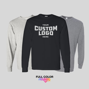 Custom Long Sleeve T-Shirt Full Color - Gildan 5400