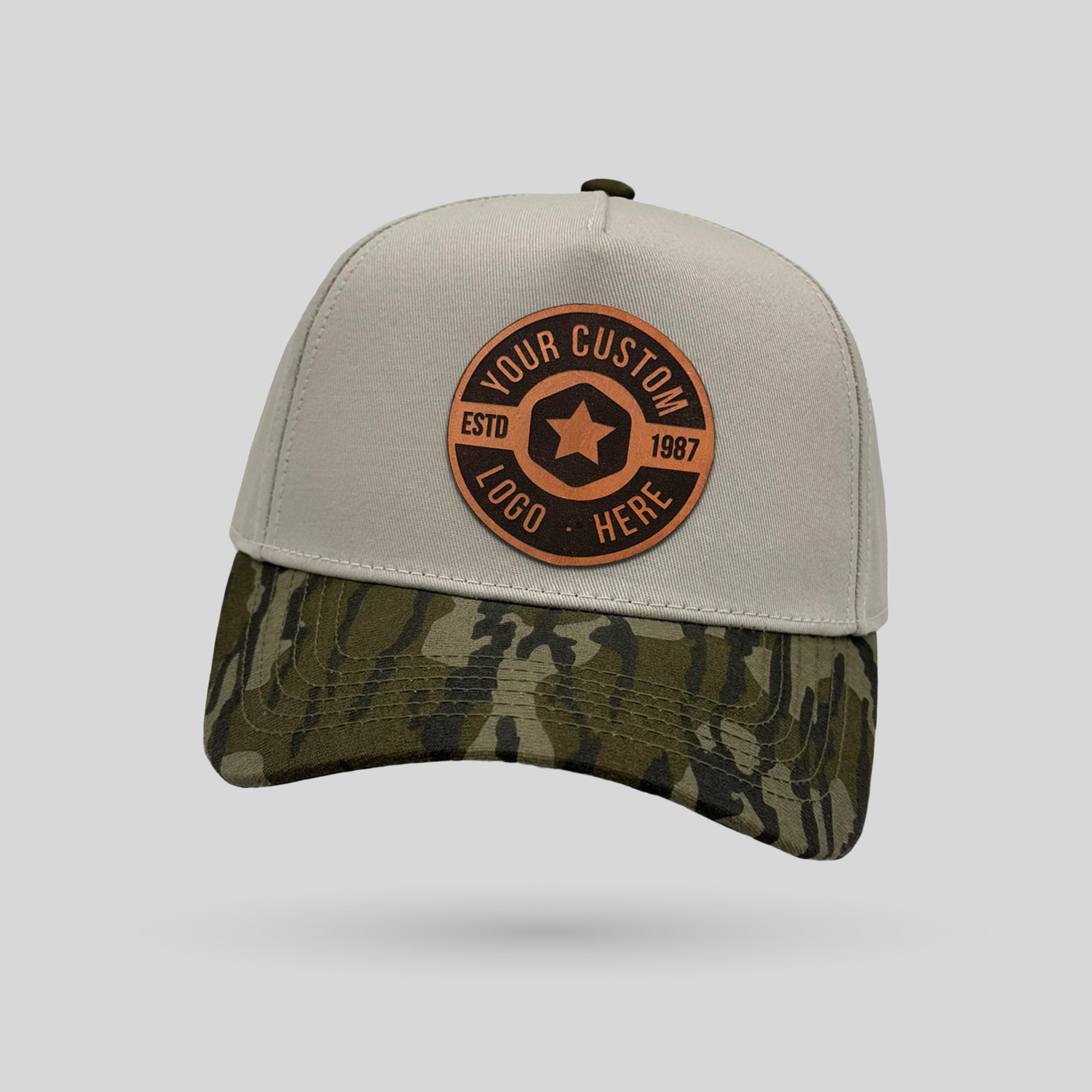 Custom Leather Patch Hybrid Hat - EA5Y