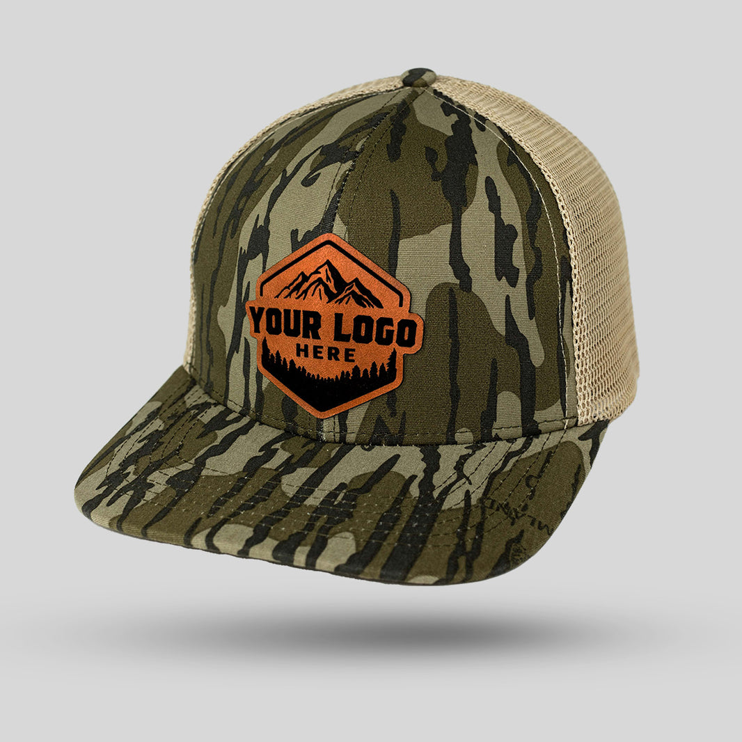 Custom Leather Patch Perforated Rope Hat