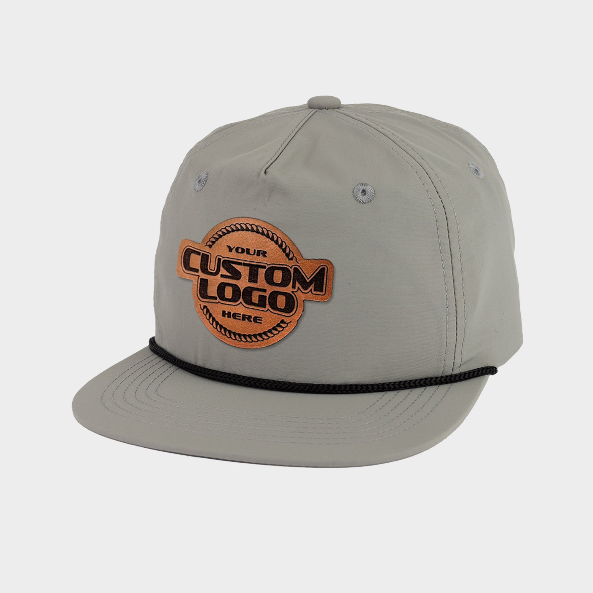 Oversized Custom Leather Patch Rope Hat Big Fit - Blank Rope Hats
