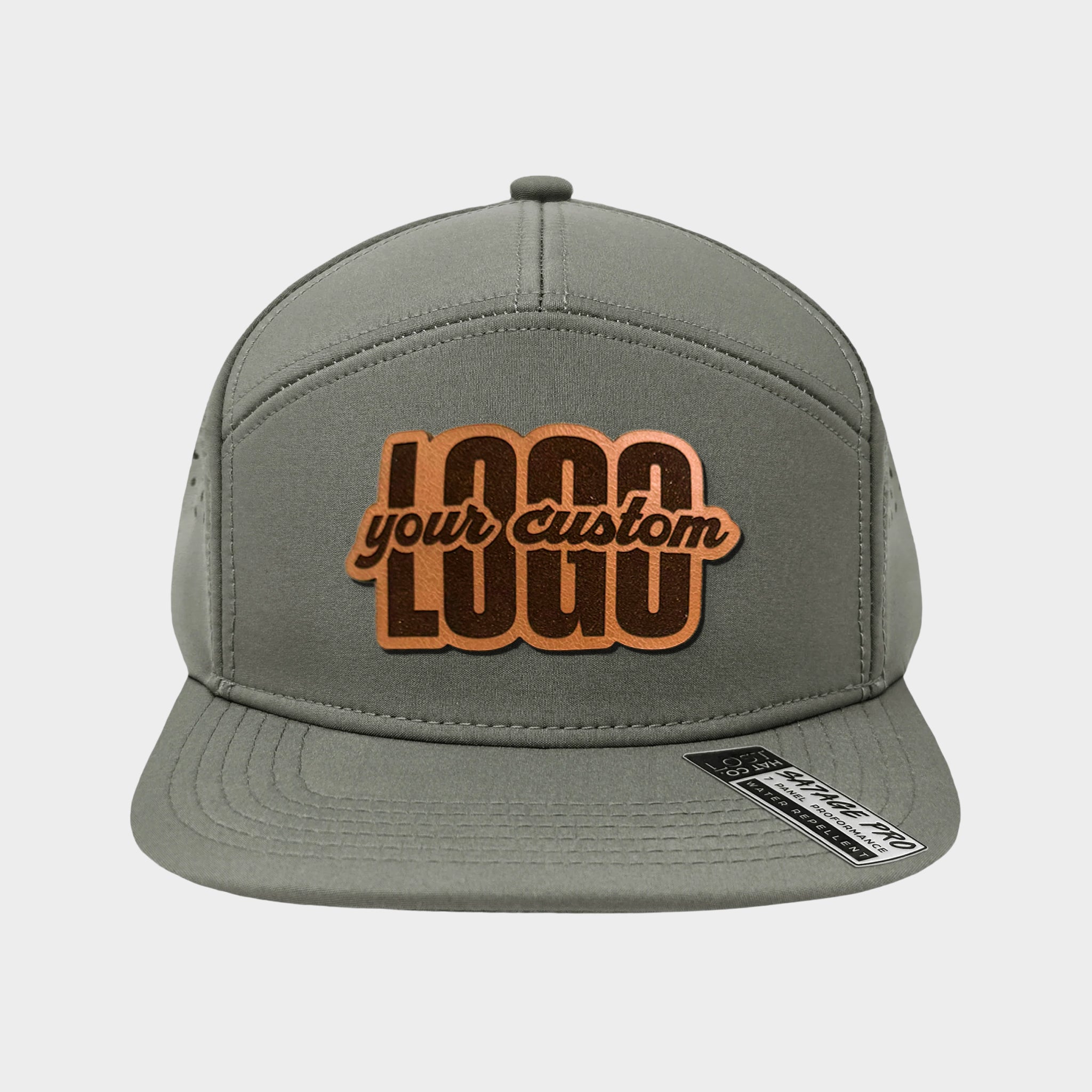 Custom Leather Patch Solid Perforated Hat SA7AGE Pro – Lost Hat Co.