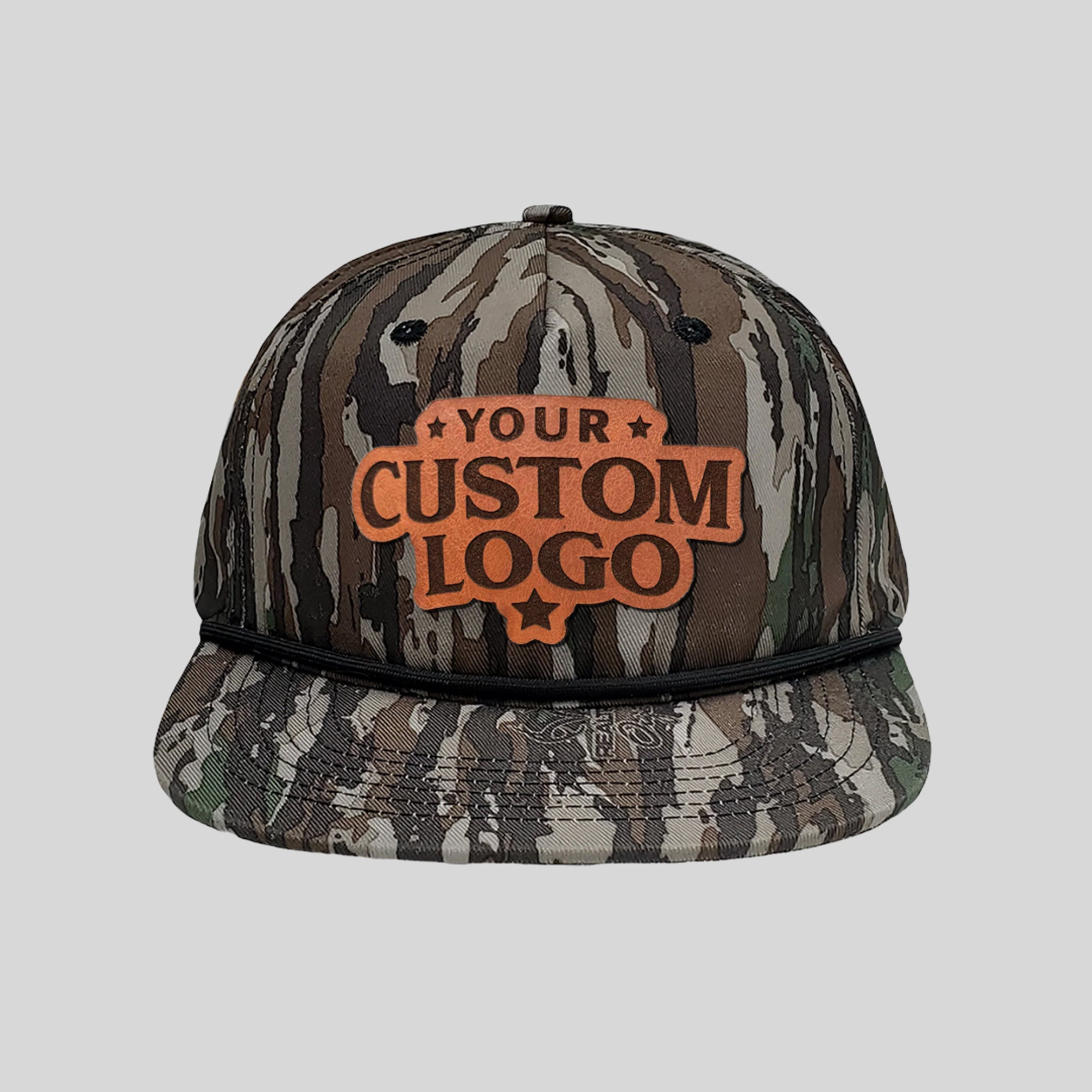 Custom Leather Patch Goat Rope Realtree Hats