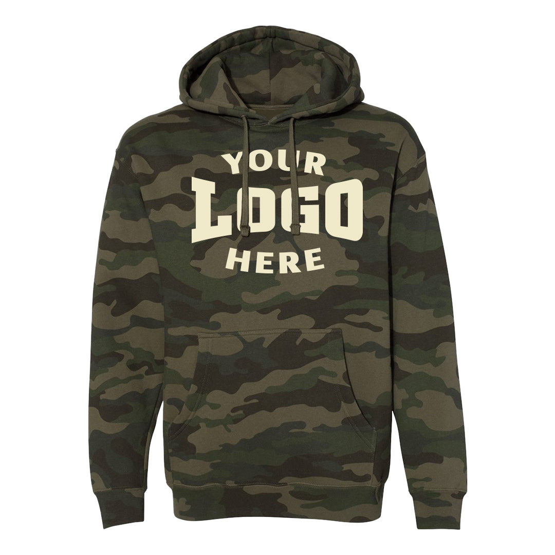 Custom Heavyweight Camo Styled Hoodie IND4000