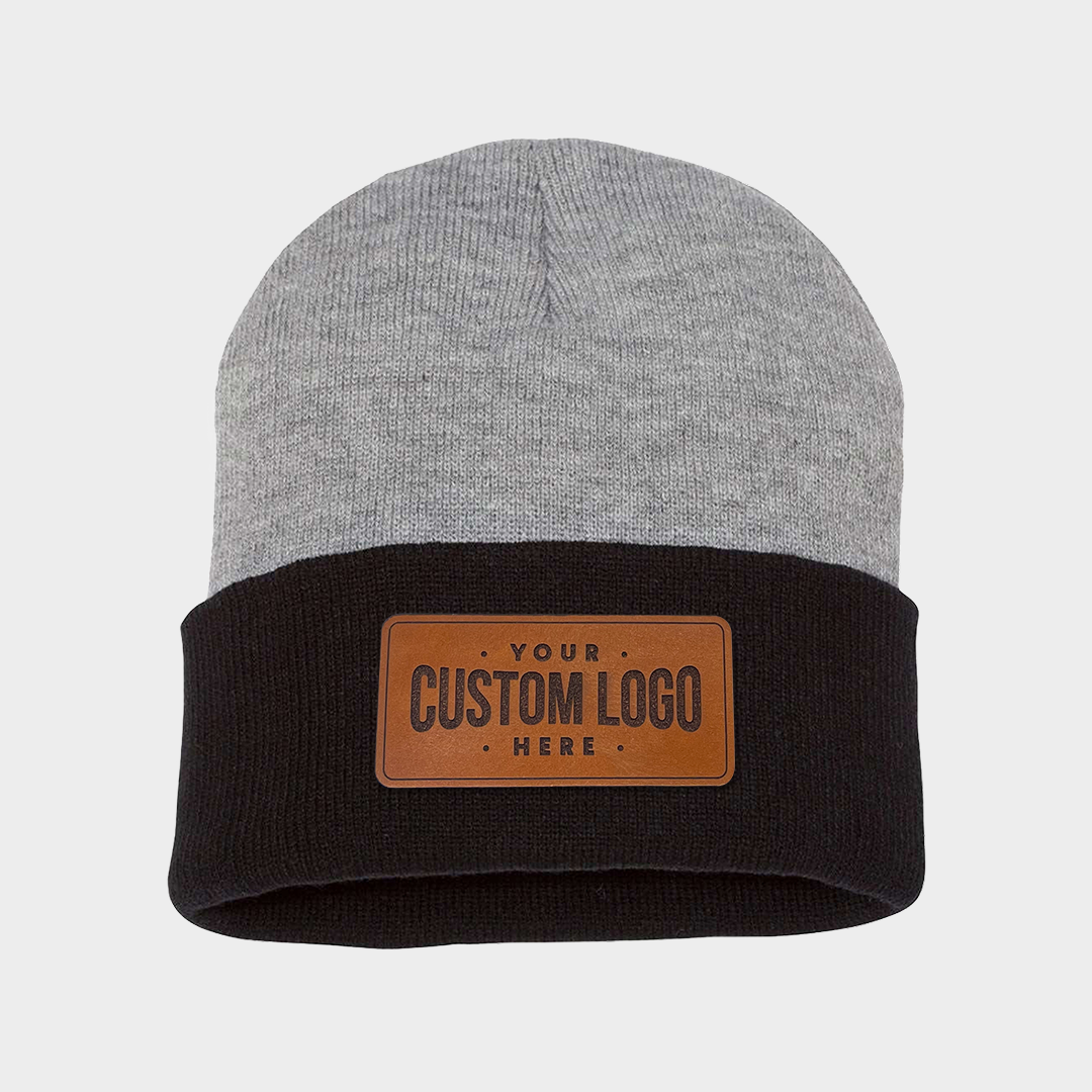 Custom Leather Patch Beanie SP12 - Sportsman