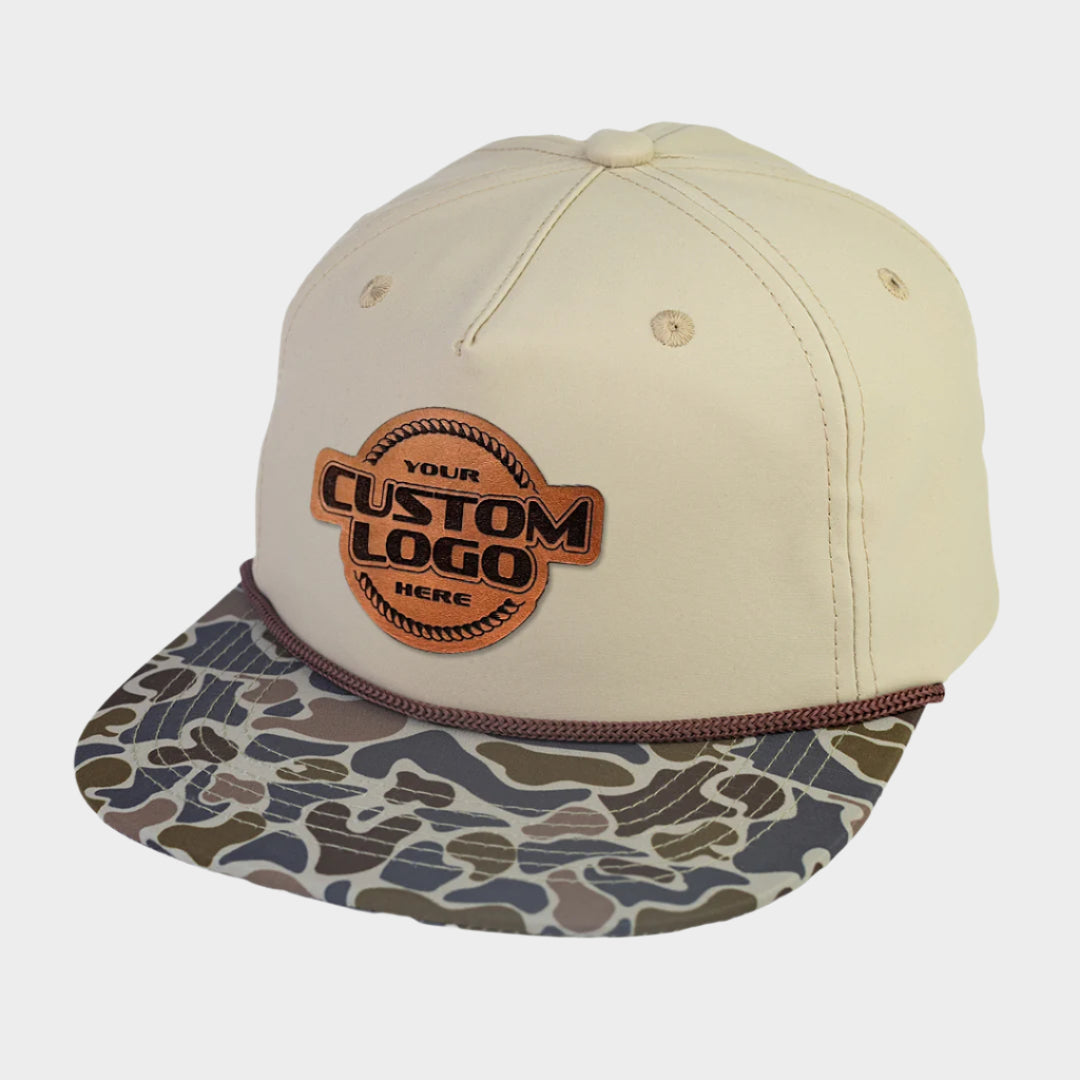 Cowboy Cartel Brown Rope Hat - 5 Panel Snapback - USA Made Embroidered Patch Cowboy Cartel Trucker Mesh Snapback Flat Bill Hat Cap Black  main image 4