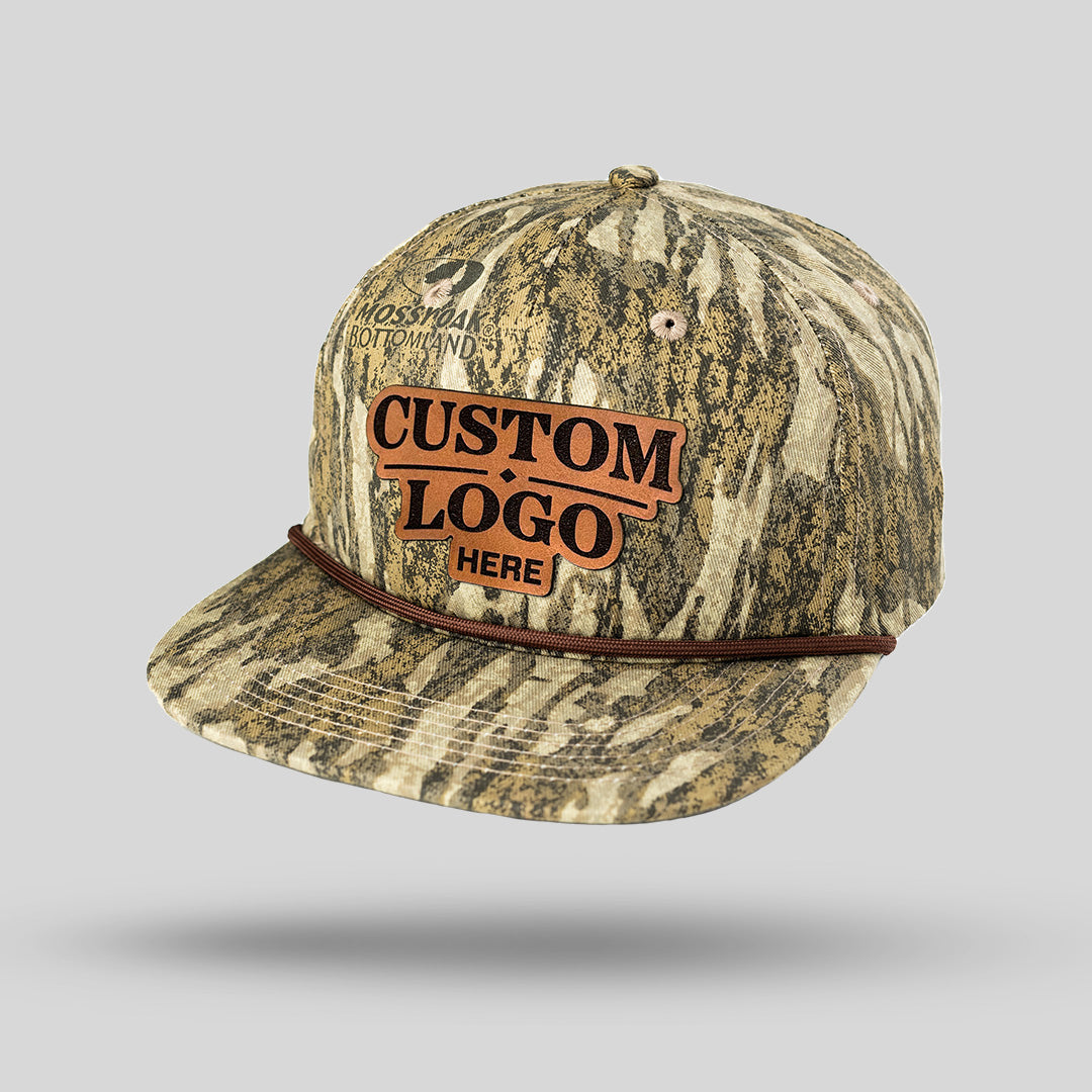 Custom Leather Patch Perforated Rope Hat