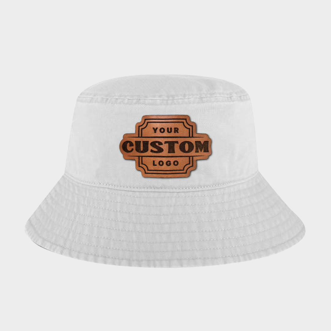 Custom Leather Patch Bucket Hat - OTTO CAP