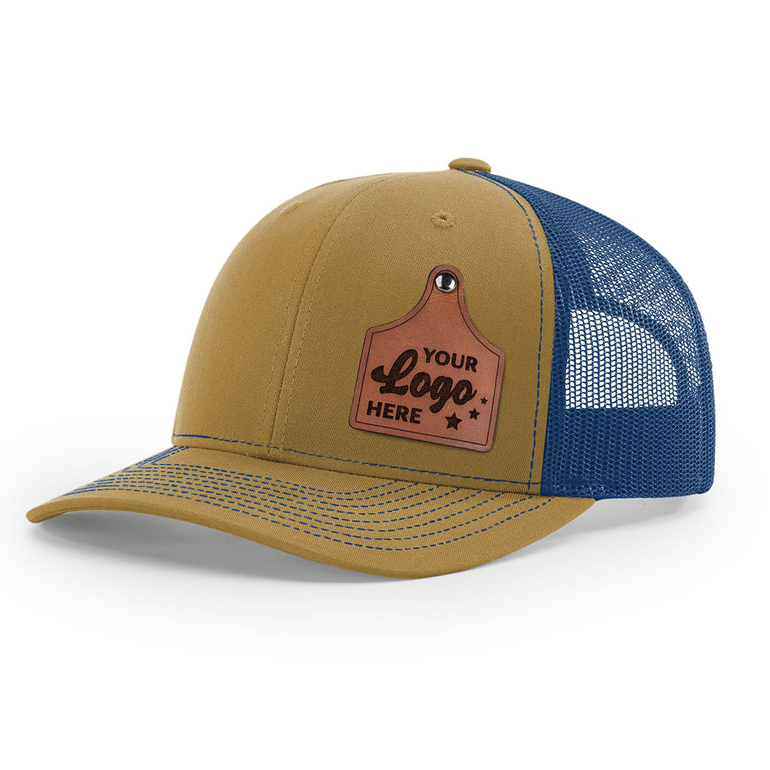 Ear Tag Custom Leather Patch Trucker Hat - Richardson 112