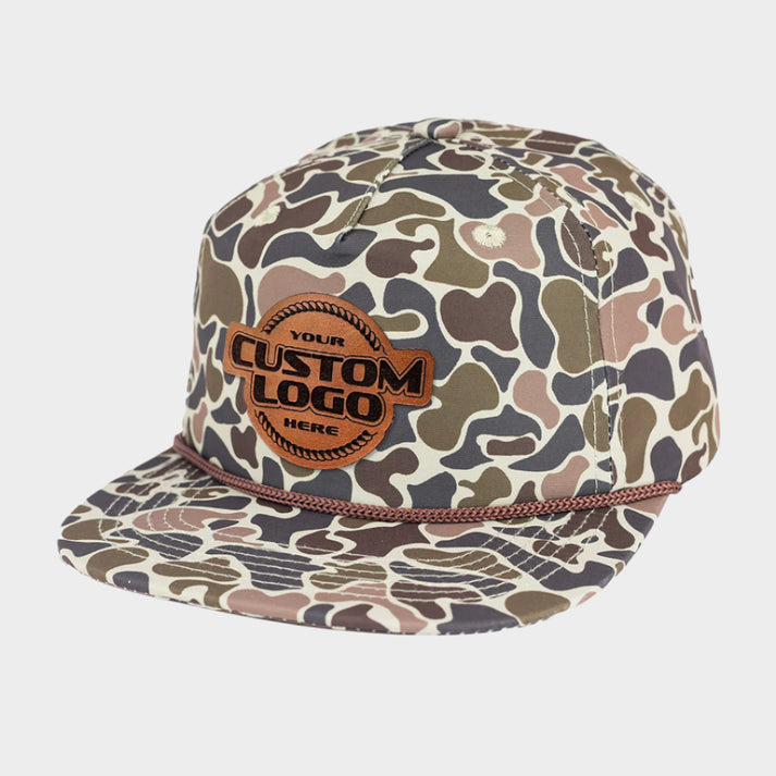 Custom Leather Patch Rope Hat