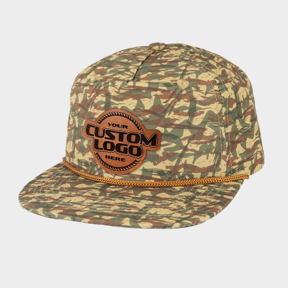 Custom Leather Patch Rope Hat