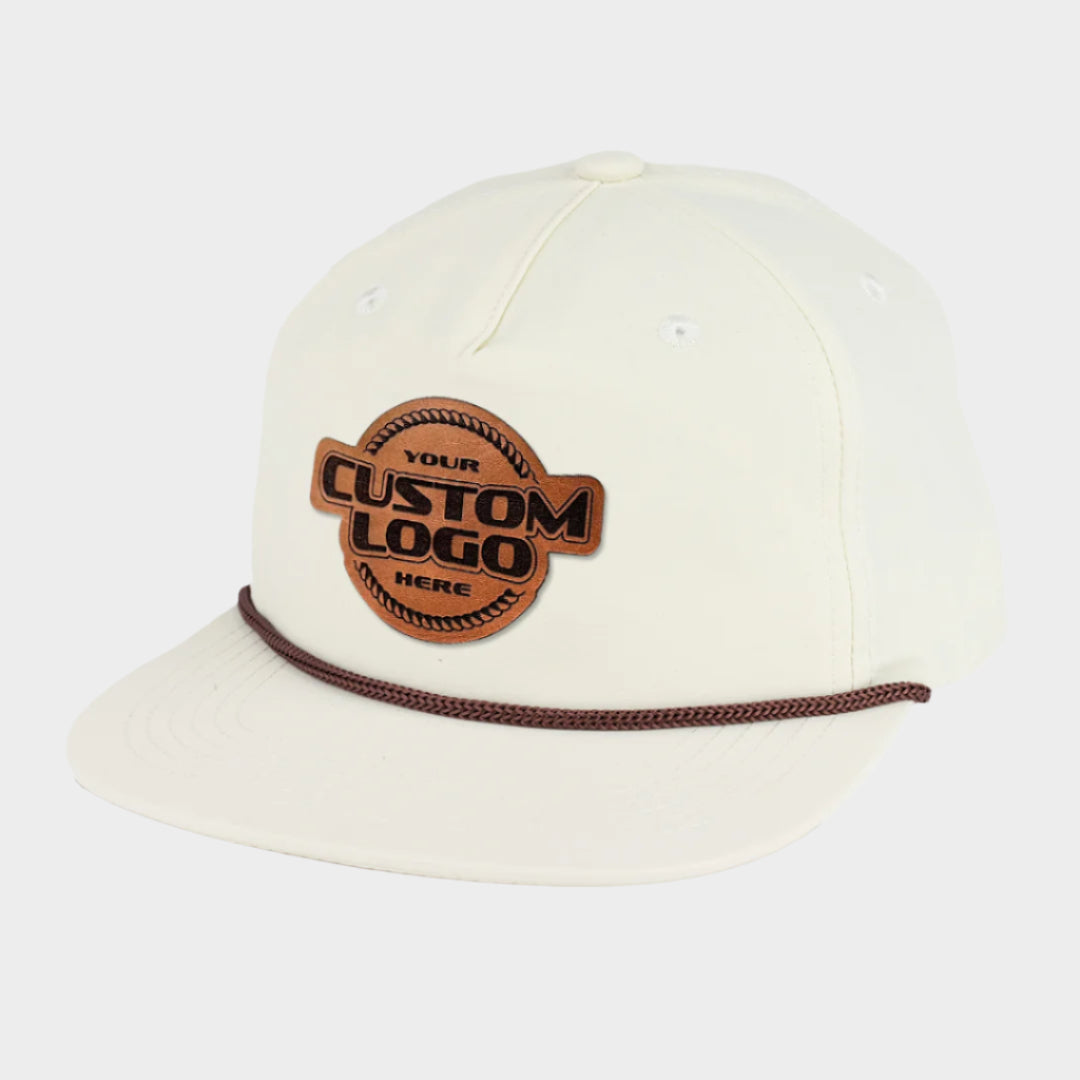 Custom Leather Patch Rope Hat