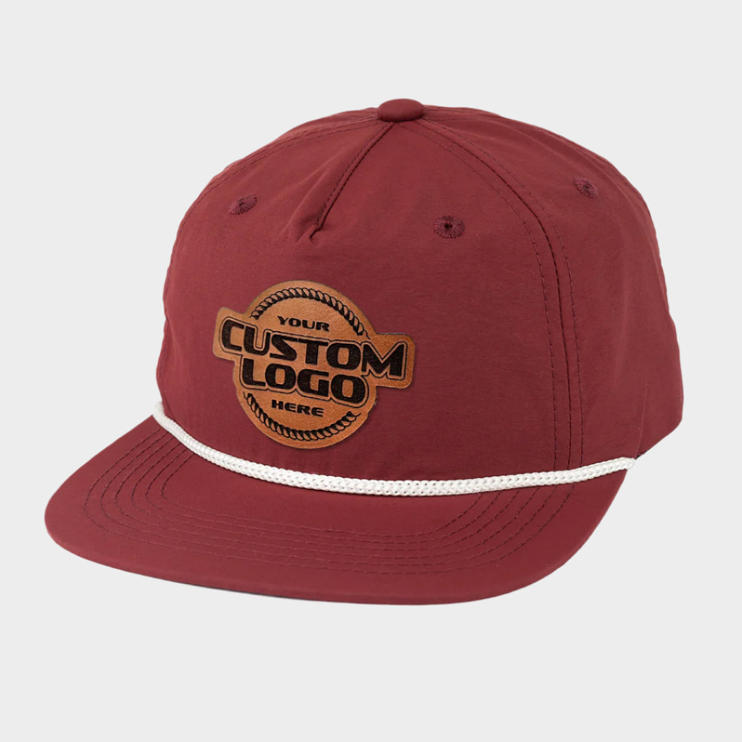 Custom Leather Patch 5-Panel Rope Hat