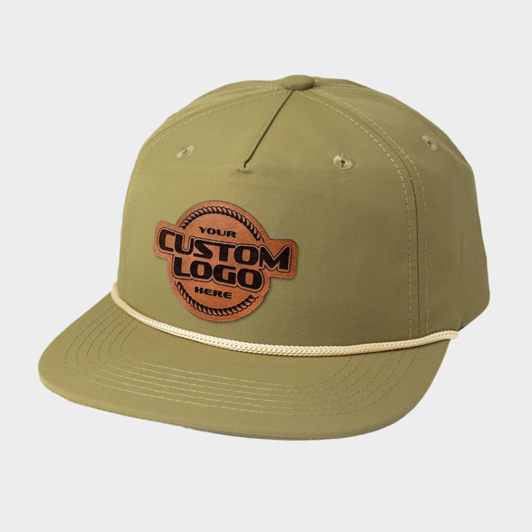 Custom Leather Patch Rope Hat
