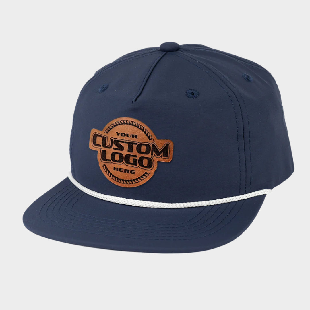 Custom Leather Patch 5-Panel Rope Hat