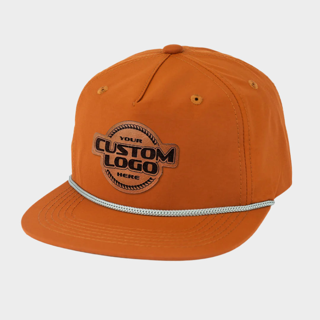 Custom Leather Patch Rope Hat