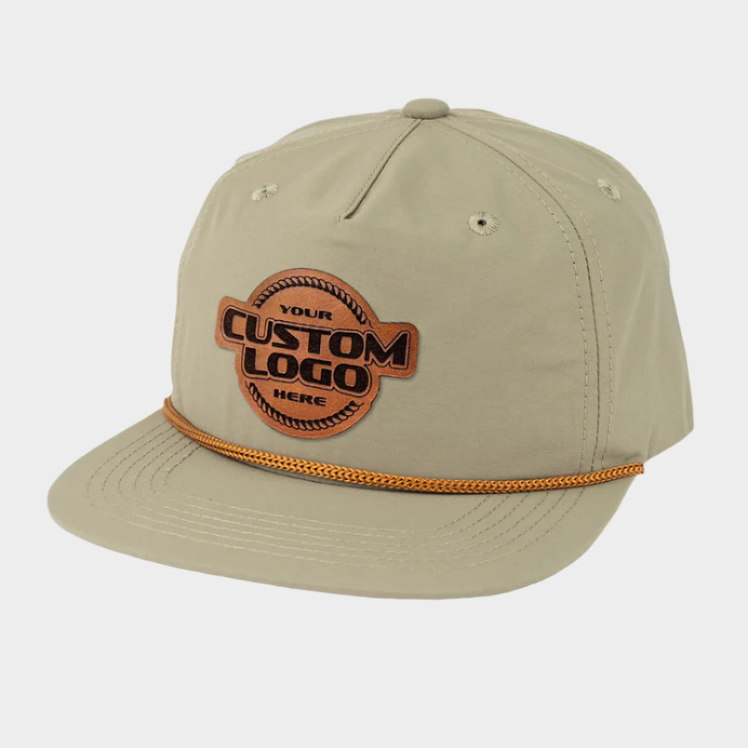 Custom Leather Patch Rope Hat