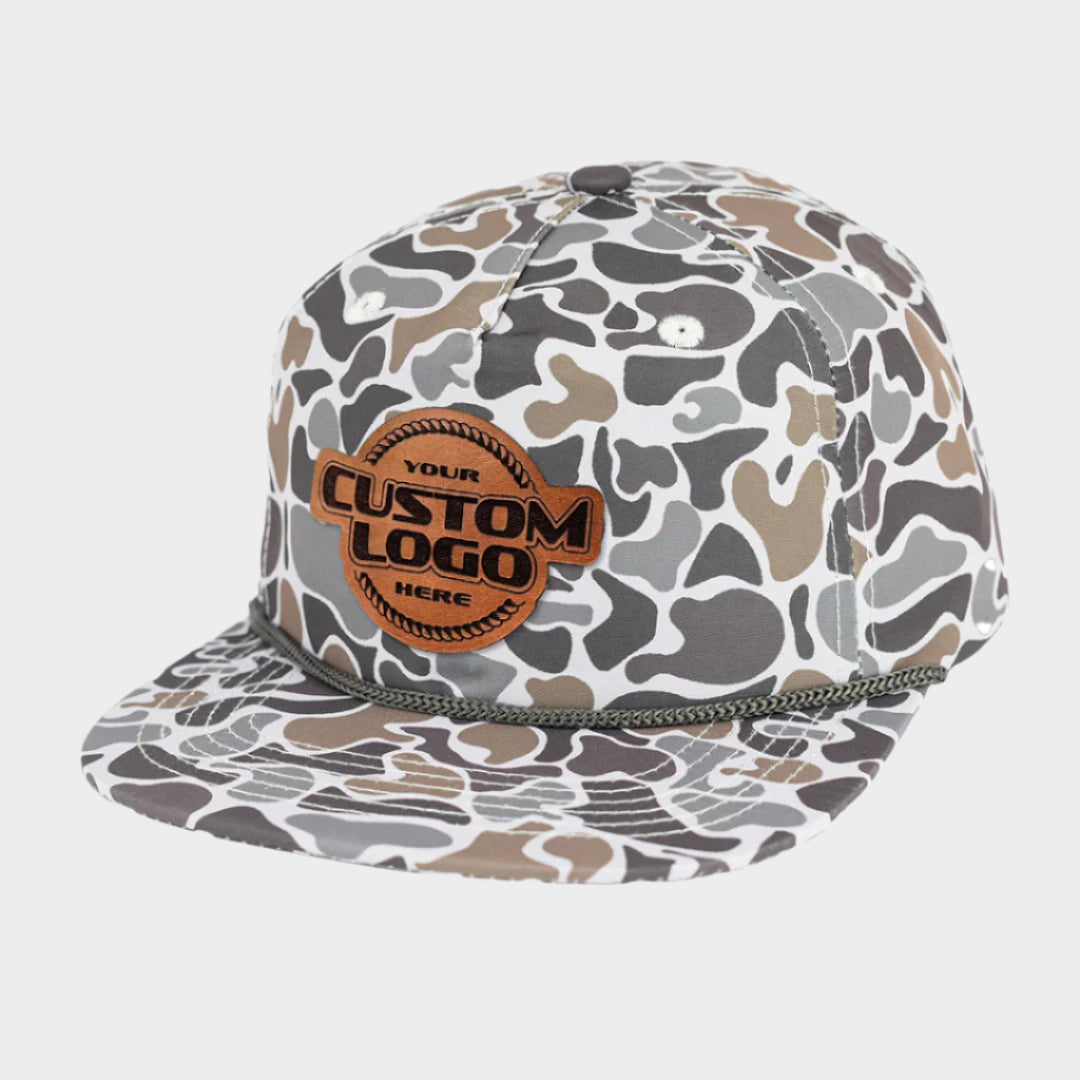 Custom Leather Patch Rope Hat