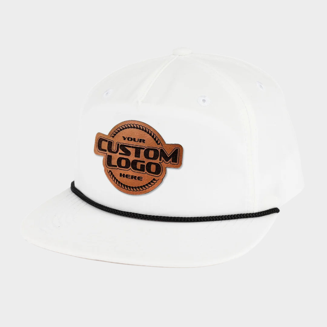 Custom Leather Patch Rope Hat